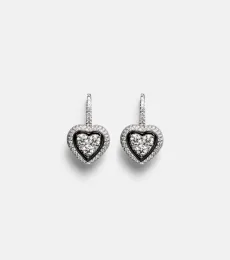 18kt white gold earrings with diamonds 18kt white gold earrings with diamonds