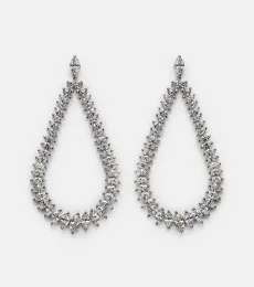 18kt white gold earrings with diamonds 18kt white gold earrings with diamonds