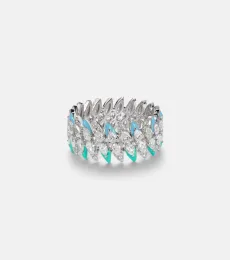 18kt white gold ring with diamonds 18kt white gold ring with diamonds