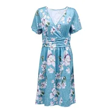 1pc Short Sleeve Dress Bodycon Dresses for Women Halter Neck Dress Women Flower Dress Summer Casual Dresses Printed Dress Women's Spaghetti Straps Polyester European and American 1pc Short Sleeve Dress Bodycon Dresses for Women Halter Neck Dress Women Flower Dress Summer Casual Dresses Printed Dress Women's Spaghetti Straps Polyester European and American