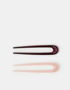 2-Pack Diamanté French Pins 2-Pack Diamanté French Pins