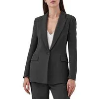 2 Pieces Single Buttons Peak Lapel Women Suit - US 12 Black 2 Pieces Single Buttons Peak Lapel Women Suit - US 12 Black