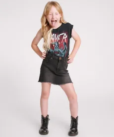 2020 High Waist Mini Denim Skirt - Black Punk, 2020 High Waist Mini Denim Skirt - Black Punk,