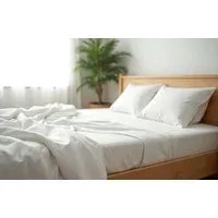 300TC Cotton Sateen Flat Sheets Sleep Cooler, Softer Better with White Hotel-Style Luxury Bedding 300TC Cotton Sateen Flat Sheets Sleep Cooler, Softer Better with White Hotel-Style Luxury Bedding