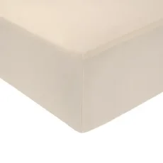 4ft Bed Cream Easy Care Fitted Sheet - 68 Pick Polycotton 4ft Bed Cream Easy Care Fitted Sheet - 68 Pick Polycotton