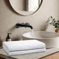 600GSM Luxury Royal Egyptian Double Yarn Bath Sheets - White 600GSM Luxury Royal Egyptian Double Yarn Bath Sheets - White