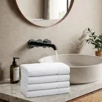 600GSM Luxury Royal Egyptian Double Yarn Hand Towels - White 600GSM Luxury Royal Egyptian Double Yarn Hand Towels - White