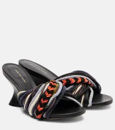 75 braided wedge mules 75 braided wedge mules