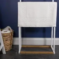 750 GSM Greek Key Bath Mat.