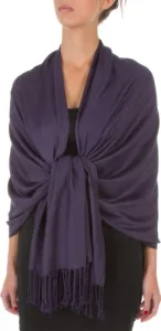 78" X 28" Rayon from Bamboo Soft Solid Pashmina Feel Shawl/Wrap/Stole - Eggplant 78" X 28" Rayon from Bamboo Soft Solid Pashmina Feel Shawl/Wrap/Stole - Eggplant