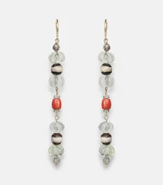 9kt gold and sterling silver earrings with gemstones 9kt gold and sterling silver earrings with gemstones