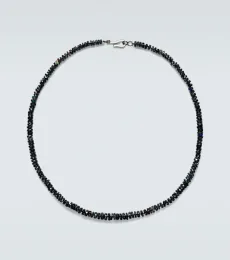 9kt white gold beaded necklace with opals 9kt white gold beaded necklace with opals