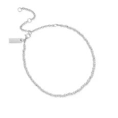 ChloBo Silver Cute Beaded Anklet - Silver ChloBo Silver Cute Beaded Anklet - Silver