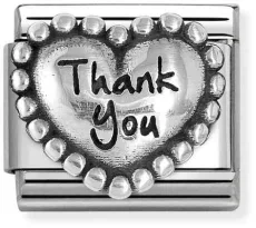 Nomination Heart with Dots Thank You Charm Nomination Heart with Dots Thank You Charm