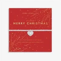 A Little Merry Christmas Heart Bracelet - Silver A Little Merry Christmas Heart Bracelet - Silver