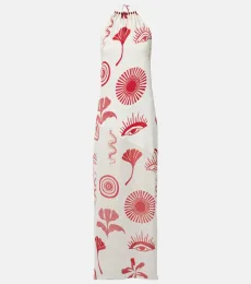 Accasia checked embellished maxi dress Accasia checked embellished maxi dress