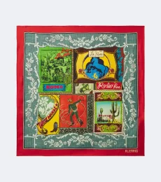 Ace printed silk scarf