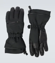 Adriano leather-trimmed ski gloves
