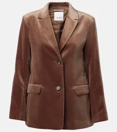 Agata cotton velvet blazer