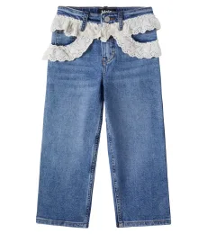 Aiden lace-trimmed jeans Aiden lace-trimmed jeans