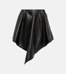 AlaÃa Asymmetric leather miniskirt AlaÃa Asymmetric leather miniskirt
