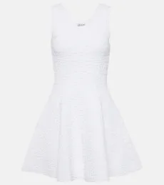 AlaÃa Croc-effect knitted minidress AlaÃa Croc-effect knitted minidress