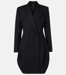 AlaÃa Double-breasted cotton blazer dress AlaÃa Double-breasted cotton blazer dress