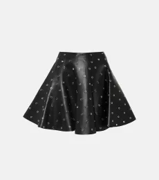 AlaÃa Eyelet embellished leather miniskirt AlaÃa Eyelet embellished leather miniskirt