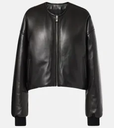 AlaÃa Leather bomber jacket AlaÃa Leather bomber jacket