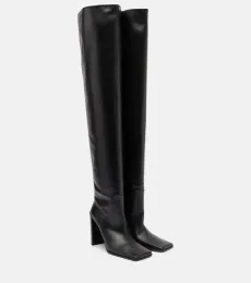 AlaÃa Leather over-the-knee boots