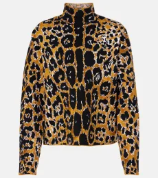 AlaÃa Leopard jacquard sweater