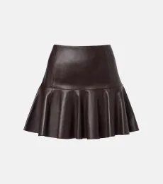 AlaÃa Pleated leather miniskirt AlaÃa Pleated leather miniskirt