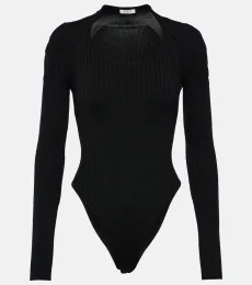 AlaÃa Ribbed-knit bodysuit AlaÃa Ribbed-knit bodysuit