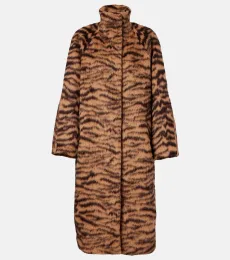 AlaÃa Wool-blend jacquard coat AlaÃa Wool-blend jacquard coat