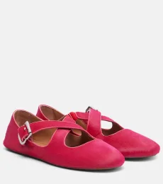 Alaïa Bailarinas Mary Jane Criss Cross de pelo de becerro Alaïa Bailarinas Mary Jane Criss Cross de pelo de becerro