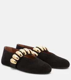 Alaïa Ballerines en daim à ornements Alaïa Ballerines en daim à ornements