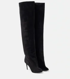 Alaïa Bottes Decollete Cuissardes en daim Alaïa Bottes Decollete Cuissardes en daim