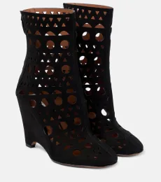 Alaïa Bottines compensées Vienne en cuir Alaïa Bottines compensées Vienne en cuir