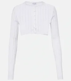 Alaïa Cárdigan cropped de punto Alaïa Cárdigan cropped de punto