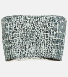 Alaïa Croc-effect bandeau top Alaïa Croc-effect bandeau top