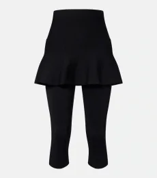 Alaïa Cropped peplum leggings Alaïa Cropped peplum leggings