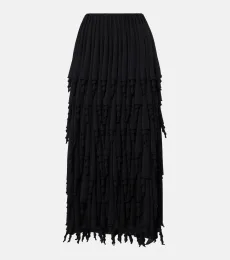 Alaïa Jupe longue en laine et soie Alaïa Jupe longue en laine et soie