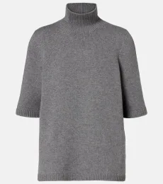 Alaïa Knitted cashmere-blend turtleneck top
