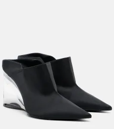 Alaïa Mules compensées Invisible en satin Alaïa Mules compensées Invisible en satin