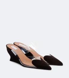 Alaïa Mules compensées Le Cœur en daim Alaïa Mules compensées Le Cœur en daim