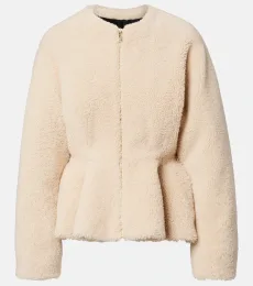 Alaïa Peplum shearling jacket Alaïa Peplum shearling jacket