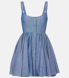 Alaïa Vestido bustier corto de chambray Alaïa Vestido bustier corto de chambray