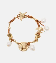 AlÃmais Faux pearl embellished charm bracelet AlÃmais Faux pearl embellished charm bracelet