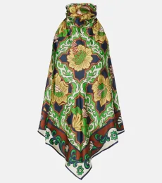 AlÃmais Liana printed silk satin top AlÃmais Liana printed silk satin top