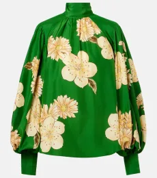 AlÃmais Sage floral silk blouse